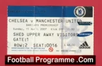 Chelsea v Manchester United 2007 – Football Ticket