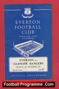 Everton v Glasgow Rangers 1963 – Friendly Match
