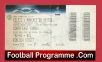 Glasgow Celtic v Manchester United 2006 – Football Ticket