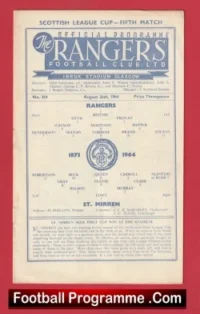 Glasgow Rangers v St Mirren 1964 – Scotland