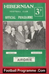 Hibernian Hibs v Airdrieonians Airdrie 1964