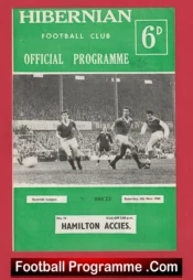 Hibernian Hibs v Hamilton Academical 1965