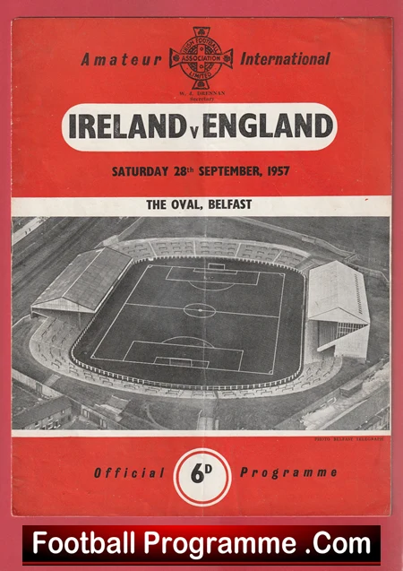 Ireland v England 1957 - Amateur International Belfast - Image 2
