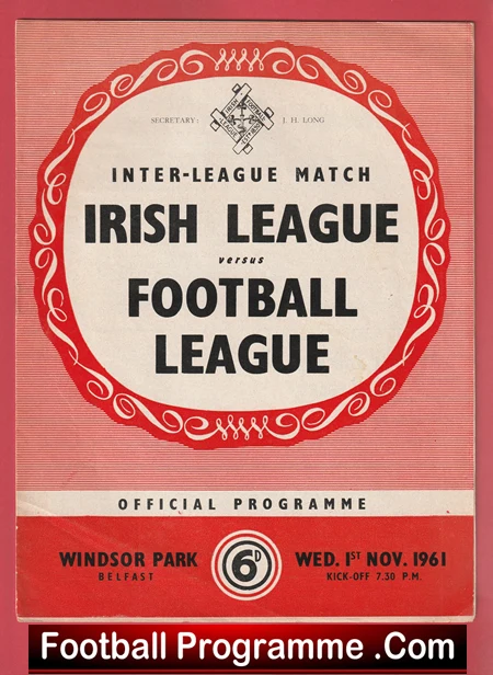 Irish League v English Football League 1961 - Belfast - Image 2