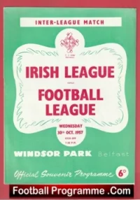 Irish League v English Football League 1957 – Belfast