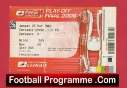 Leeds United v Doncaster Rovers 2008 - D1 Play Off Final Ticket - football memorabilia