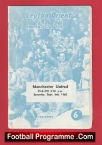 Leyton Orient v Manchester United 1962 – Man Utd