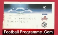 Lille v Manchester United 2007 – Match Ticket France