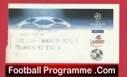 Lille v Manchester United 2007 - Match Ticket France - football memorabilia