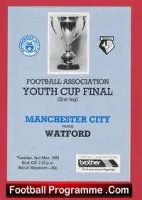 Manchester City v Watford 1989 – Youth Cup Final 1st Leg