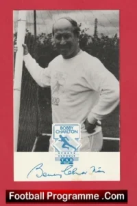 Manchester United Bobby Charlton Signed Autographed Card