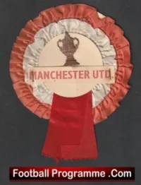 Manchester United Old Football Rosette 1960s Man Utd