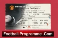 Manchester United Roy Keane Testimonial Football Ticket 2006