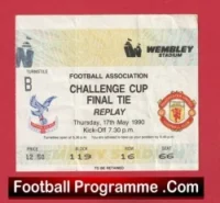 Manchester United v Crystal Palace 1990 – Ticket FA Cup Final Replay