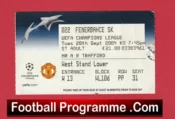 Manchester United v Fenerbahce 2004 – Ticket Wayne Rooney First Match