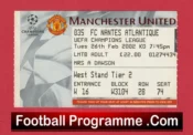Manchester United v Nantes Atlantique 2002 – Match Ticket
