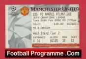 Manchester United v Nantes Atlantique 2002 – Football Ticket