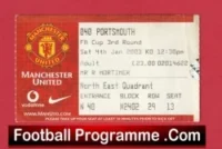 Manchester United v Portsmouth 2003 – Match Ticket FA Cup