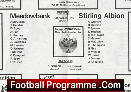 Meadowbank Thistle v East Stirlingshire 1986 - Scotland - Image 3