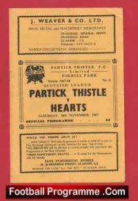 Partick Thistle v Heart Of Midlothian 1967