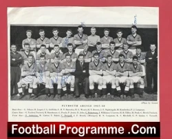 Plymouth Football Club Multi Autographed Signed Picture 1957 1958 - football memorabilia