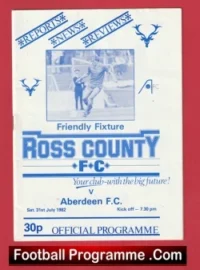 Ross County v Aberdeen 1982 – Friendly Alex Ferguson Manager