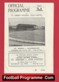 St Mirren v Dunfermline Athletic 1960 – Scotland