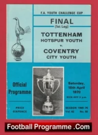 Tottenham Hotspur v Coventry City 1970 – Youth Cup Final