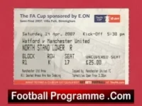 Watford v Manchester United 2007 – FA Cup Semi Final Match Ticket