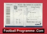 West Bromwich Albion v Manchester United 2006 – Match Ticket