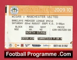 Wigan Athletic v Manchester United 2009 - Match Ticket - football memorabilia