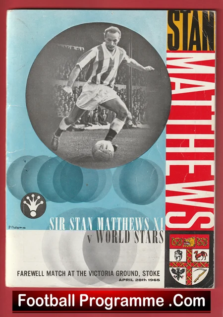 Stanley Matthews X1 v World Stars 1965 - Multi Signed Autographed - Image 2