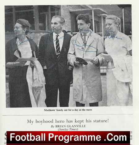 Stanley Matthews X1 v World Stars 1965 - Multi Signed Autographed - Image 11