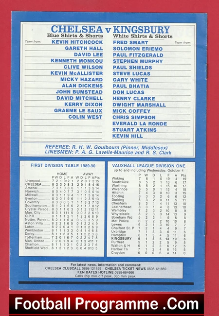 Chelsea v Kingsbury Town 1989 - Middlesex Senior Cup Final - Image 3