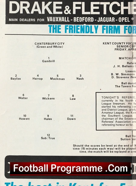 Maidstone United v Canterbury City 1976 - Senior Cup Final - Image 3