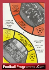 Diss Town v Fakenham Town 1992 – Norfolk Senior Cup Final