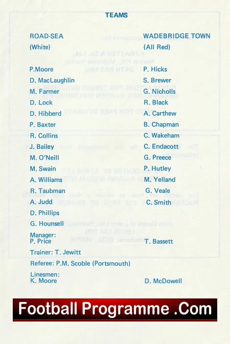 Road Sea v Wadebridge Town 1980 - Southern Pratten Cup Final - Image 3
