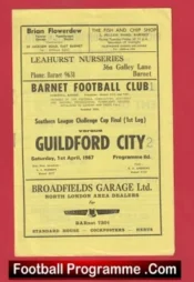 Barnet v Guildford City 1967 – Southern League Cup Final