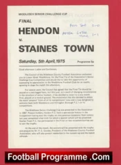 Hendon v Staines Town 1975 – Middlesex Senior Cup Final