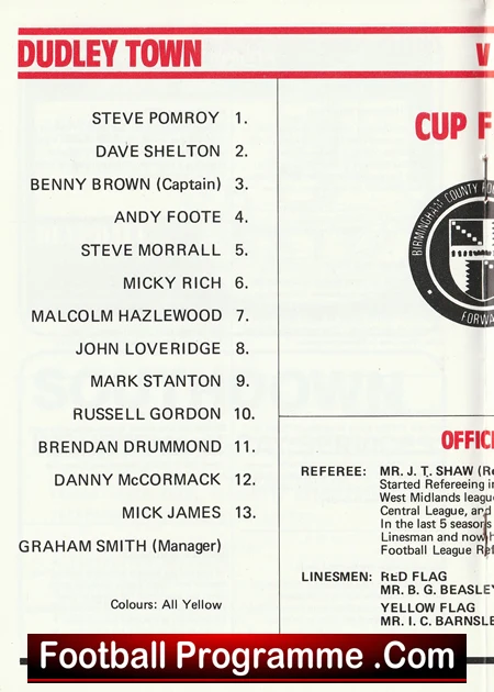 Dudley Town v Willenhall Town 1986 - Birmingham Senior Cup Final - Image 3