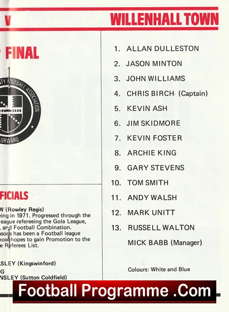 Dudley Town v Willenhall Town 1986 - Birmingham Senior Cup Final - Image 4