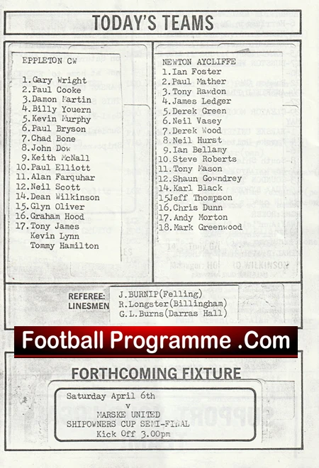 Eppleton v Newton Aycliffe 1991 - Monkwearmouth Cup Final - Image 3
