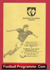 Cox Green v Forest Old Boys 1994 – Berkshire Cup Final