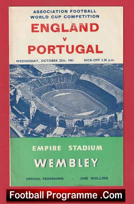 England v Portugal 1961 + Bobby Charlton + Eusebio - Image 2