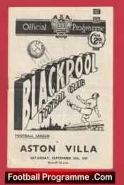 Blackpool v Aston Villa 1951