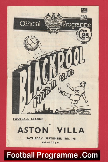 Blackpool v Aston Villa 1951 - Image 2