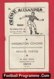 Crewe Alexandra v Plymouth 1950