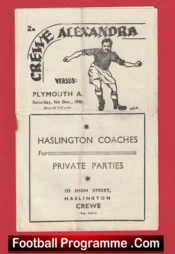 Crewe Alexandra v Plymouth 1950