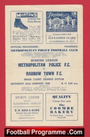 Harrow Town v Metropolitan Police 1949 – Met Police Ditton