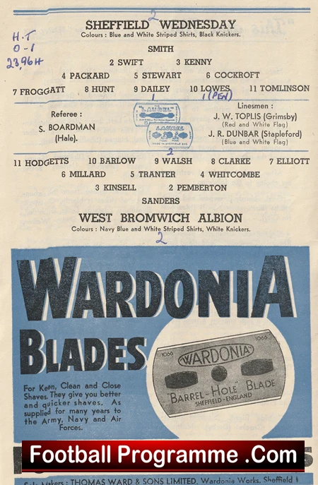 Sheffield Wednesday v West Brom 1946 - WBA - Image 3